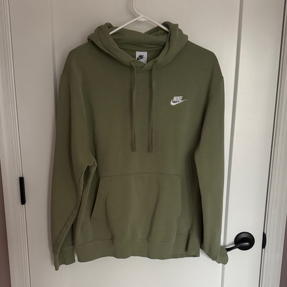 Nike Men's Olive Green Hoodie